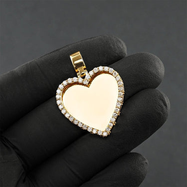 14k Yellow Gold Heart Pendant 1.59 Ctw